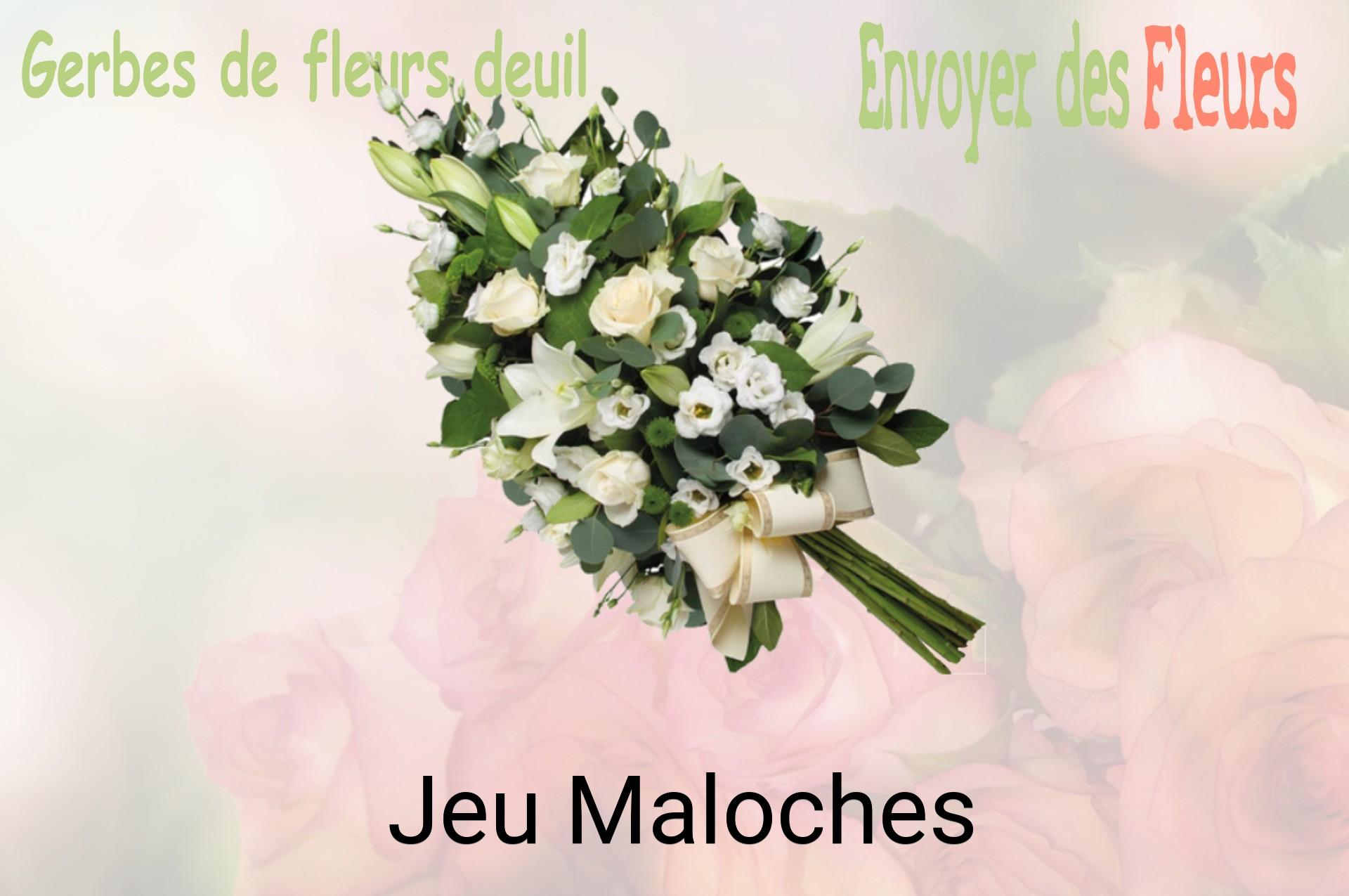 Gerbe de fleurs de deuil livrée à Jeu-Maloches